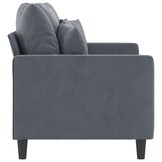 vidaXL Tweezitsbank 120 cm fluweel donkergrijs