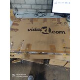 vidaXL Middenbank sectioneel met donkergrijs kussen massief acaciahout