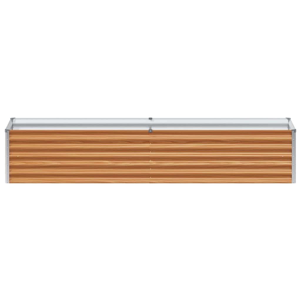 vidaXL Verhoogde plantenbak 195 x 50 x 36 cm Gegalvaniseerd staal
