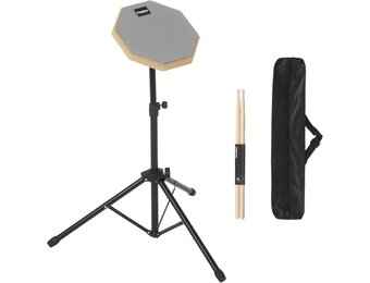 8 inch Drum Oefenpad met Verstelbare Standaard, Stokken en Opbergtas