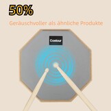 8 inch Drum Oefenpad met Verstelbare Standaard, Stokken en Opbergtas