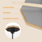 8 inch Drum Oefenpad met Verstelbare Standaard, Stokken en Opbergtas