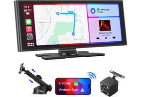 Draadloos CarPlay/Android Auto Scherm 9.26" met Camera & GPS - 52% Korting