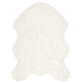 vidaXL Nepleer Schapenvacht Tapijt Wit 80 x 120 cm Polyester