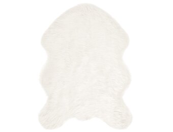 vidaXL Nepleer Schapenvacht Tapijt Wit 80 x 120 cm Polyester