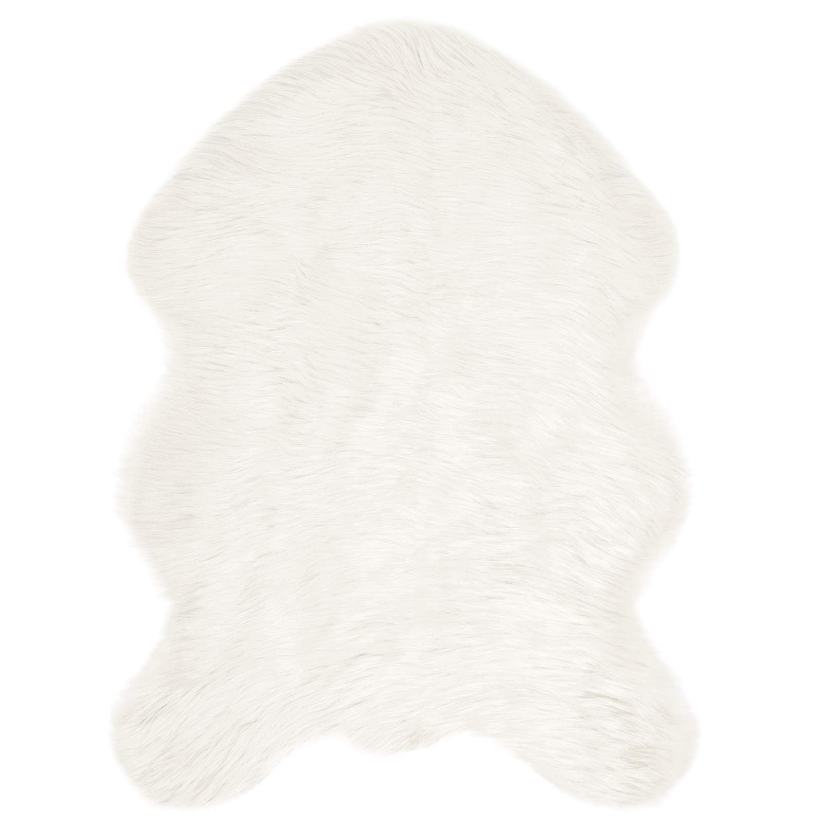 vidaXL Nepleer Schapenvacht Tapijt Wit 80 x 120 cm Polyester