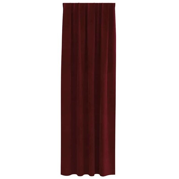 vidaXL Gordijnen met gordijnen 2 pcs Wijnrood 140 x 245 cm Fluweel