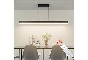 Lineaire Plafondlamp Zwart 40 inch | Dimbare LED 3 Kleuren | Afstandsbediening | 48% Korting