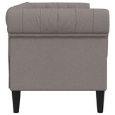vidaXL Tweezitsbank Chesterfield-stijl stof taupe