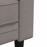 vidaXL Tweezitsbank Chesterfield-stijl stof taupe