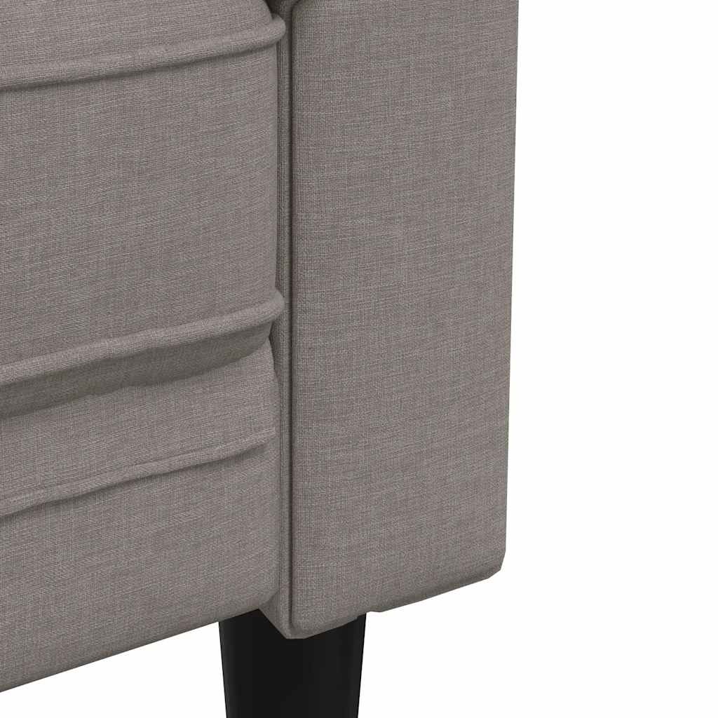 vidaXL Tweezitsbank Chesterfield-stijl stof taupe