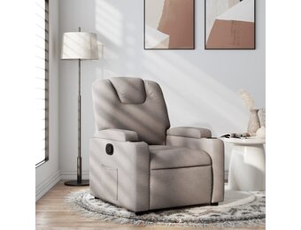 vidaXL Fauteuil verstelbaar stof taupe