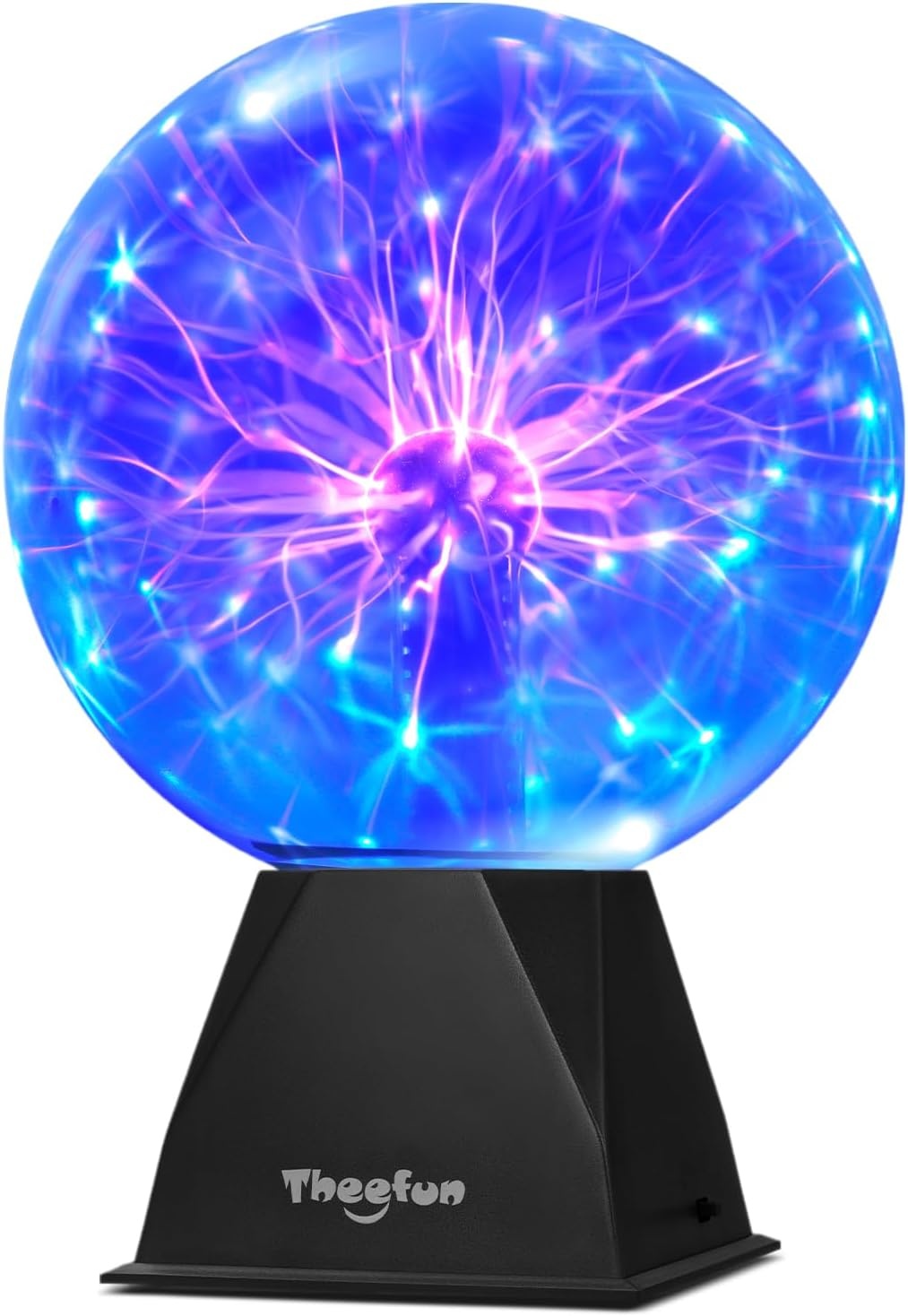 Plasmabal 20 cm interactief met touch en geluid, educatief en decoratief, blauw