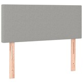 vidaXL Hoofdbord Stof Lichtgrijs 90x5x78/88 cm - 65% Korting!