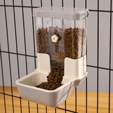Hangende Automatische Voederautomaat Zwaartekracht 800 ml met Verstelbare Voeropening & Afneembaar Bakje voor Konijn, Vogel & Knaagdier - Blauw