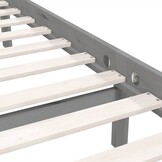 Massief Grenenhouten Bedframe Grijs 200x200 cm - 77% Korting!