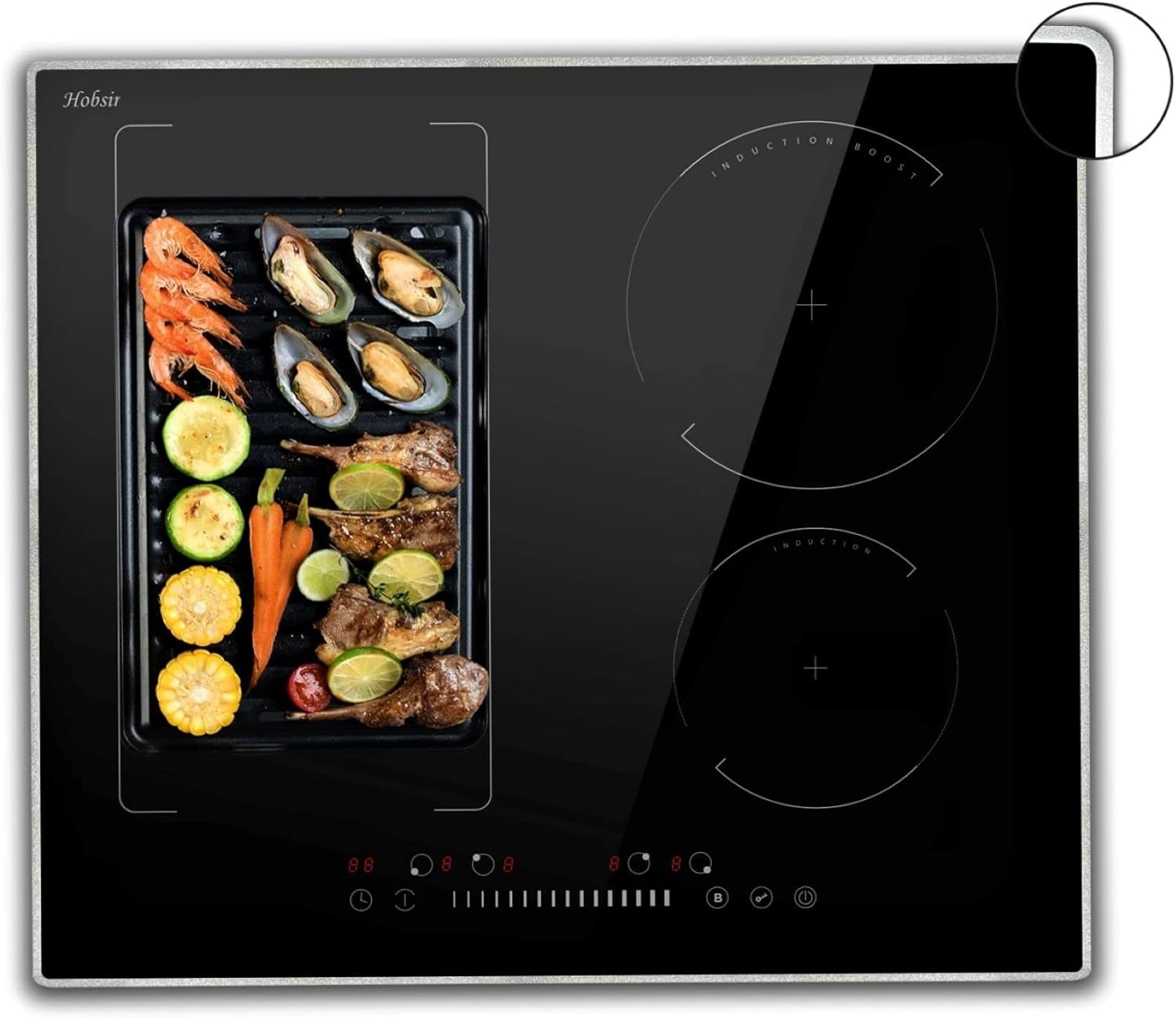 Inductiekookplaat 60cm Zwart - 4 Zones - 37% Korting!