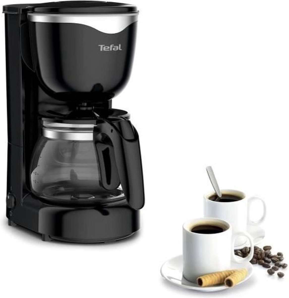Tefal Koffiezetapparaat Zwart - 58% Korting!