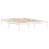 vidaXL Bedframe massief grenenhout wit 200x200 cm