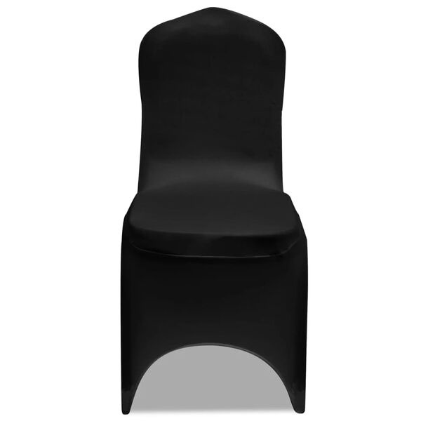vidaXL Stoelhoes Stretch 4 stuks Zwart - 50% Korting
