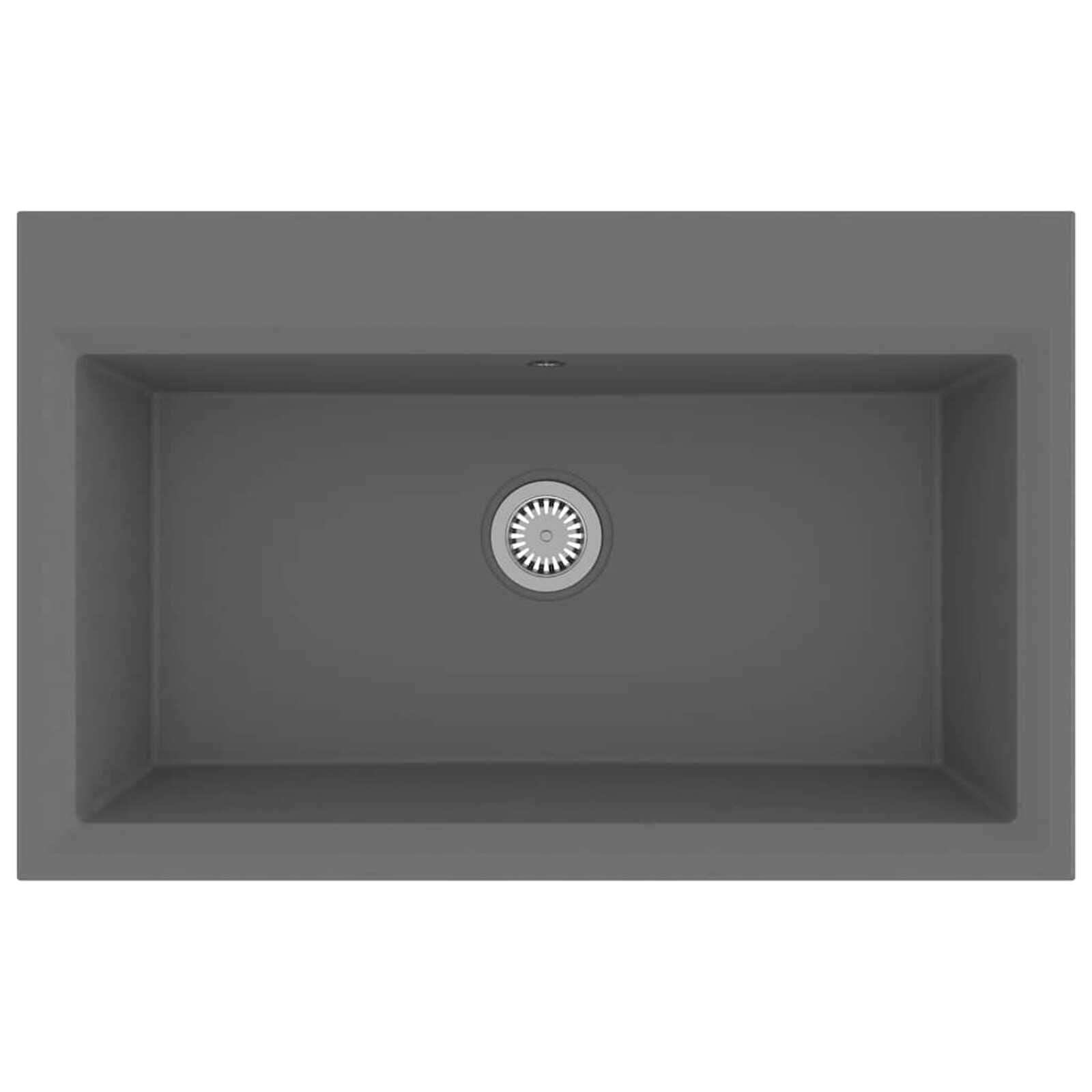 Keukenwasbak Grijs Graniet (79x50x31 cm) - 88% Korting!