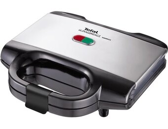 Tosti-apparaat compact 700W met anti-aanbaklaag, schelpvormige platen, veilige vergrendeling, RVS - Alleen voor tosti's
