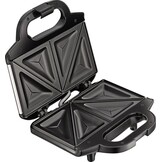 Tosti-apparaat compact 700W met anti-aanbaklaag, schelpvormige platen, veilige vergrendeling, RVS - Alleen voor tosti's