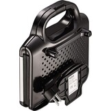 Tosti-apparaat compact 700W met anti-aanbaklaag, schelpvormige platen, veilige vergrendeling, RVS - Alleen voor tosti's