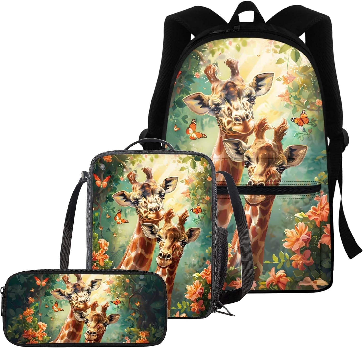 3-delige Schooltassenset Kinderen/Tieners | 16" Basketbal Rugzak met Etui & Lunchtas | 16% Korting