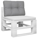 vidaXL Palletkussen Grijs 50x40x12 cm - 43% Korting!