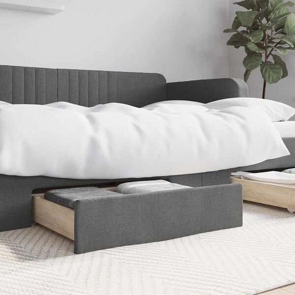 vidaXL Bedlades 2 stuks - Donkergrijs | 62% Korting