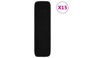 15x Zwarte Anti-slip Trapmatten Rechthoekig 75x20 cm - 50% Korting!