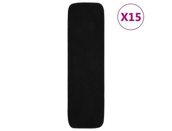 15x Anti-slip Trapmatten Zwart 75x20cm - 55% Korting