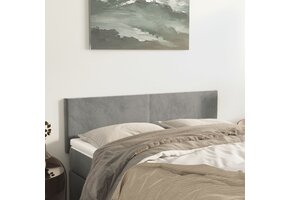 vidaXL Hoofdborden Fluweel Lichtgrijs (2 stuks) - 83% Korting!