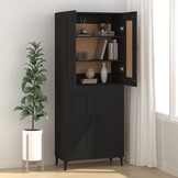 VidaXL Dressoir Zwart Bewerkt Hout - 72% Korting