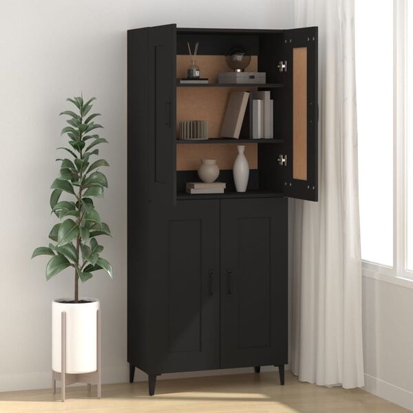 VidaXL Dressoir Zwart Bewerkt Hout - 72% Korting