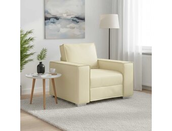 vidaXL Fauteuil Crème Kunstleer - 35% Korting