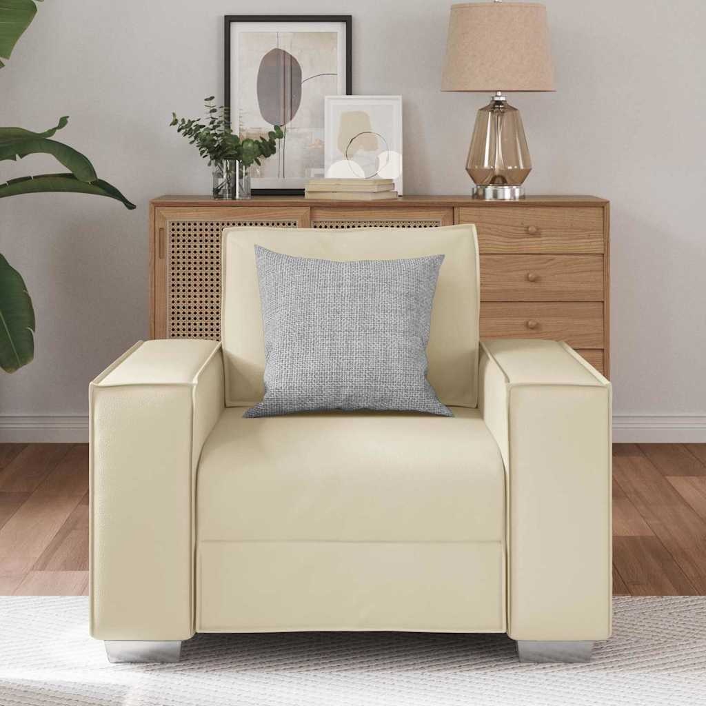 vidaXL Fauteuil Crème Kunstleer - 35% Korting