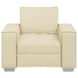 vidaXL Fauteuil Crème Kunstleer - 35% Korting