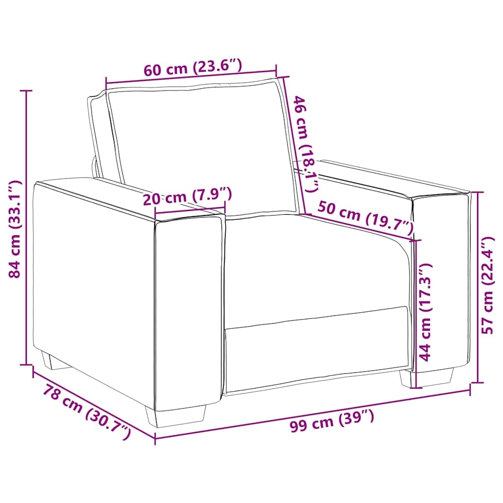 vidaXL Fauteuil Crème Kunstleer - 35% Korting