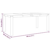 Eettafel Panama Massief Grenenhout 180x90x75 cm - 61% Korting!