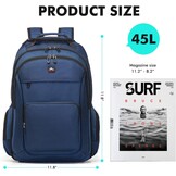 Reistrolley Rugzak 2-in-1 met Wielen, 17.3 inch Laptopvak, Blauw voor Heren Dames