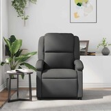 VidaXL Massagestoel Echt Leer Grijs - 35% Korting