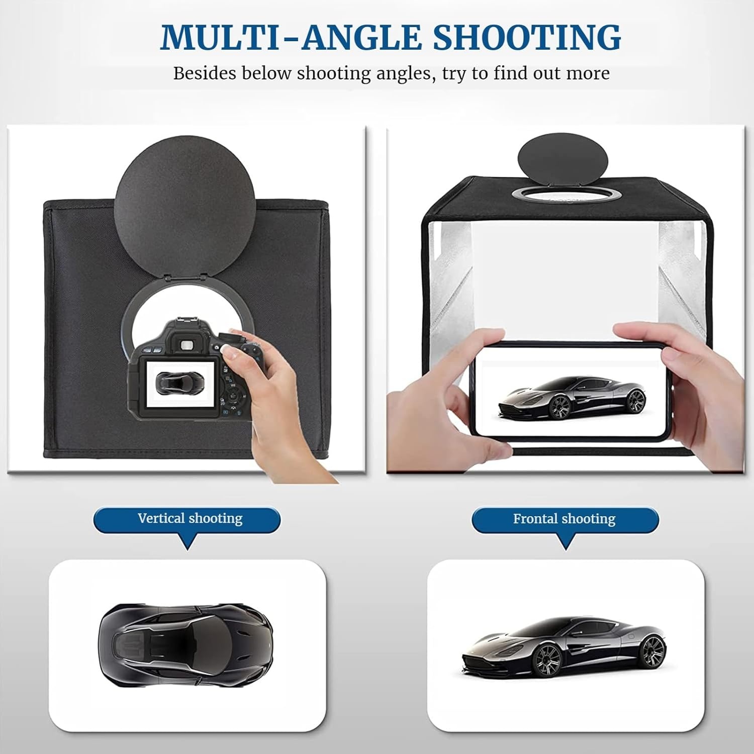 40% Korting: Lichtbox Fotostudio 40cm - 160 LEDs, 12 Achtergronden