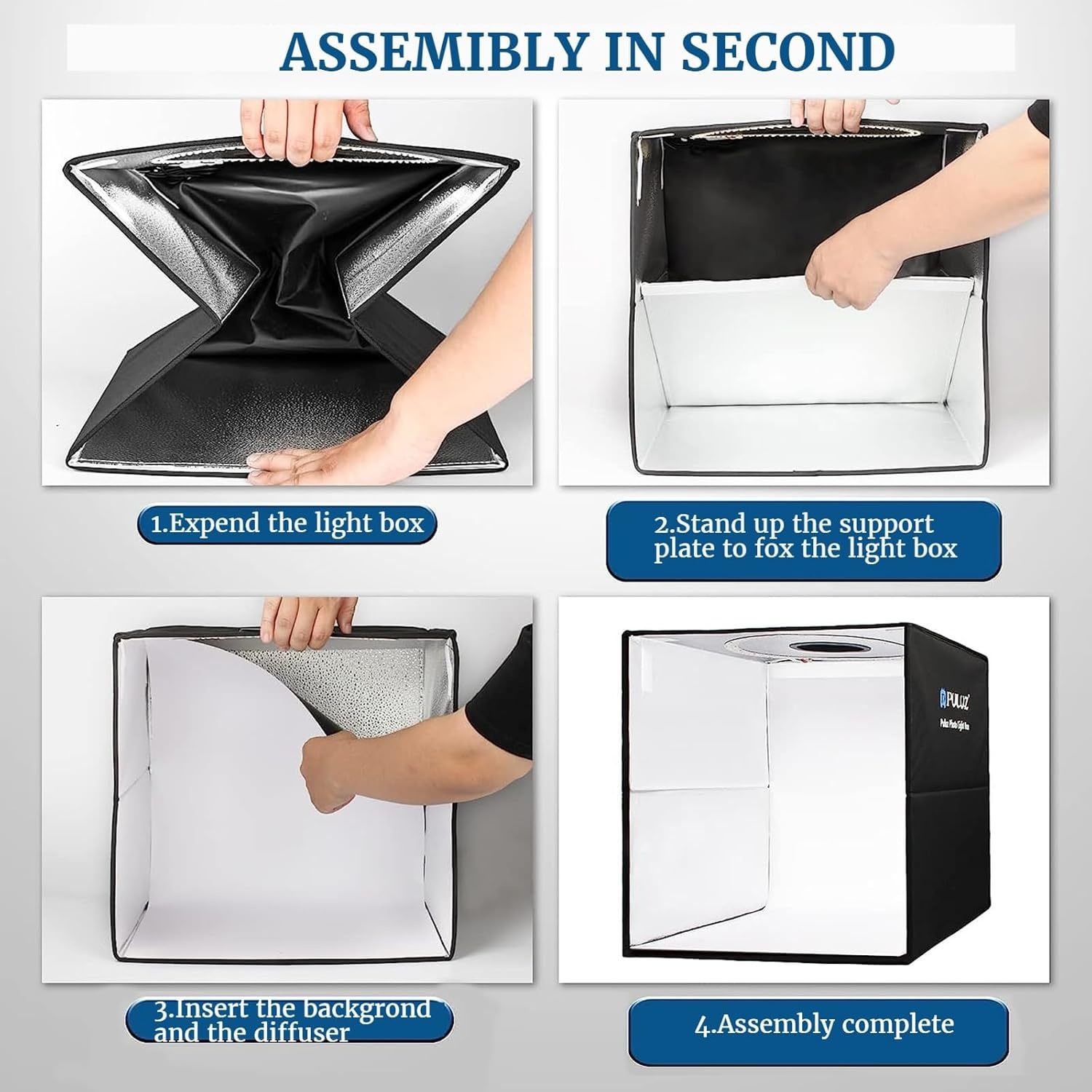 40% Korting: Lichtbox Fotostudio 40cm - 160 LEDs, 12 Achtergronden