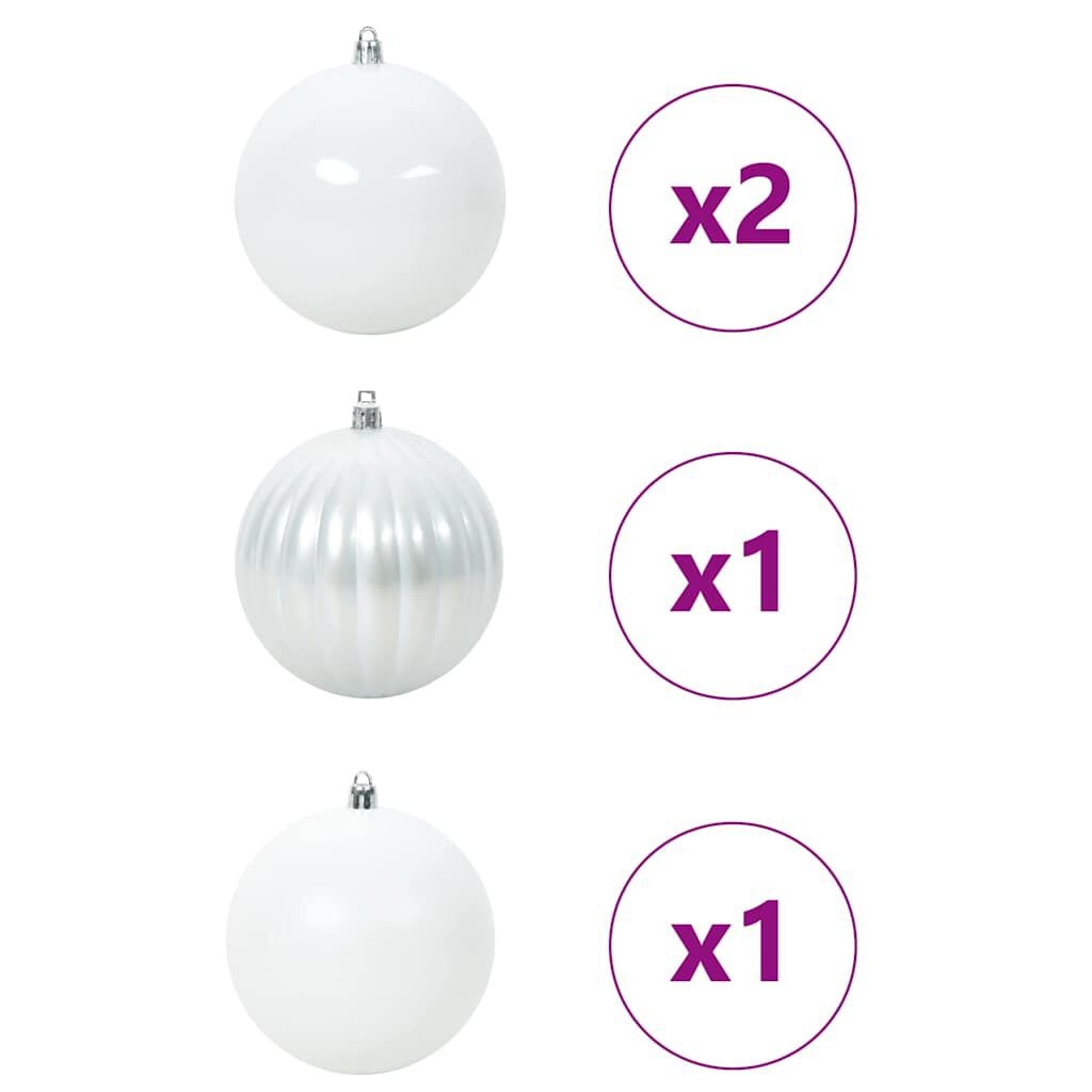 vidaXL Kerstbal Set 4 stuks Wit - 83% Korting
