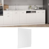 vidaXL Vaatwasserpaneel Lyon (59%) - Wit Bewerkt Hout