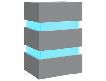 VidaXL Nachtkastje LED Grijs - 75% Korting!
