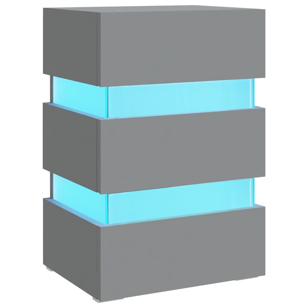 VidaXL Nachtkastje LED Grijs - 75% Korting!