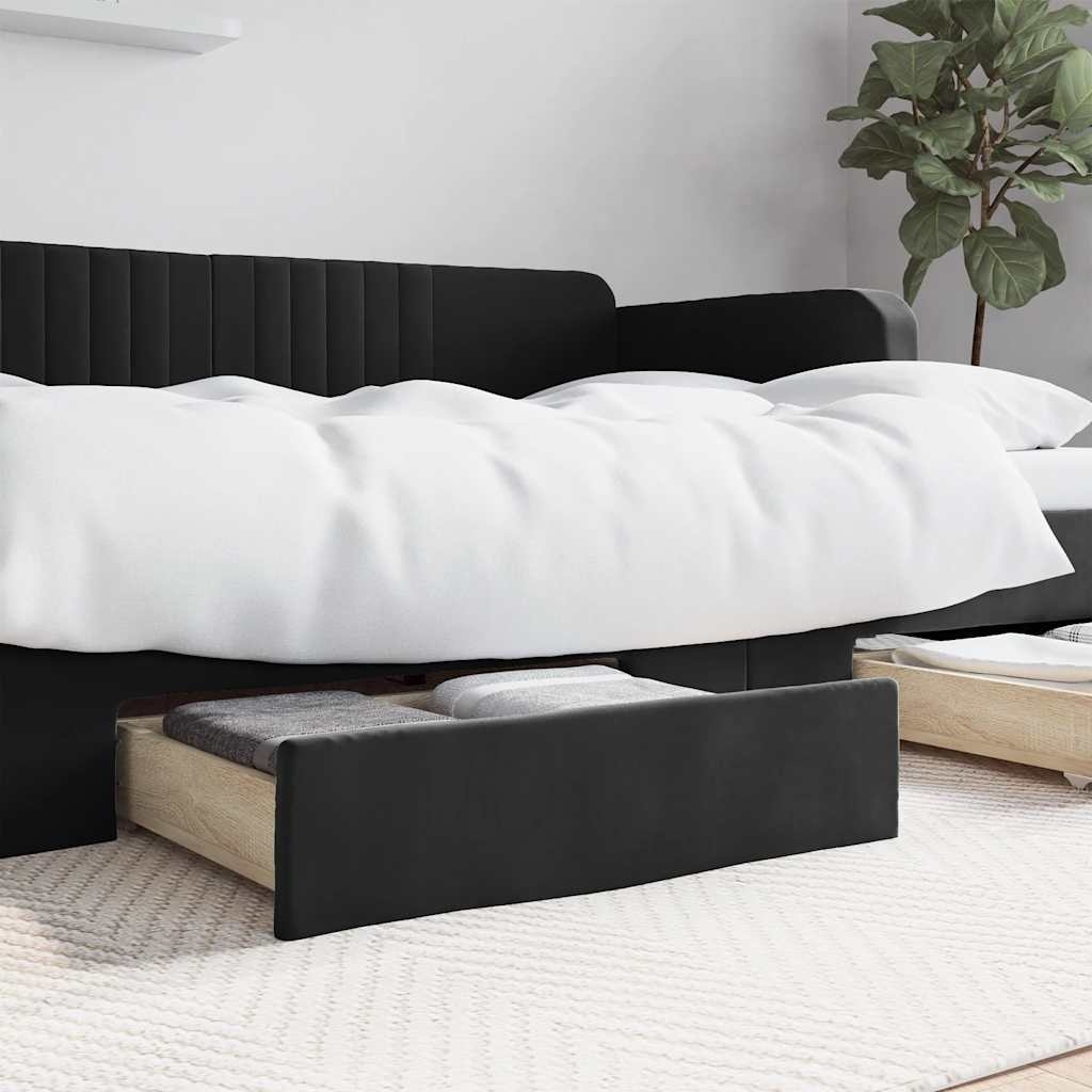 vidaXL Zwarte Bedlades (2 st) met Korting